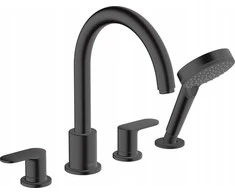 Hansgrohe iebūvējamā vannas maisītāja Vernis Blend virsapmetuma daļa, 4 caurumu, uz virsmas, matēts juodas