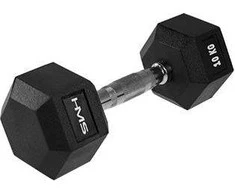 HMS Hex Pro gumuotas hantelis 1 x 10 kg