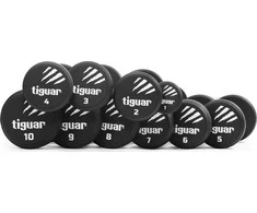 Profesionalių PU svarmenų / hantelių rinkinys TIGUAR 1–10 kg