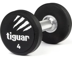 Profesionalus PU svarmuo / hantelis TIGUAR 1–70 kg (Svoris: 4kg)