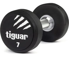 Profesionalus PU svarmuo / hantelis TIGUAR 1–70 kg (Svoris: 7)