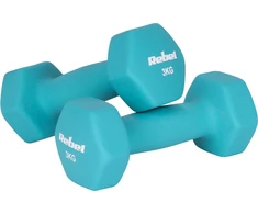 HEX ketaus neopreno hanteliai 2x3kg, REBEL ACTIVE