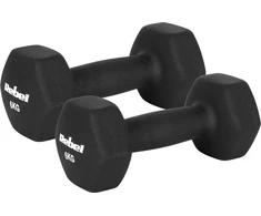 Hantelki HEX 2x6kg neopreno ketaus hanteliai, REBEL ACTIVE
