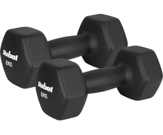 Hantelki HEX 2x8kg neopreno ketaus hanteliai, REBEL ACTIVE
