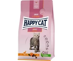 Happy Cat Junior Farm antiena, sausas maistas, 4-12 mėnesių kačiukams, antis, begrūdis, 1,3kg, maišelis