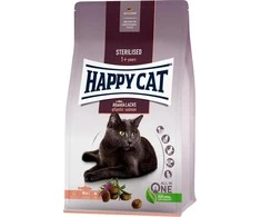 Happy Cat Sterilized Atlantic lašiša, sausas maistas, sterilizuotoms katėms, Atlanto lašiša, 1,3kg, maišelis