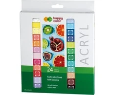 Happy Color Akriliniai dažai 12ml 24 spalvų