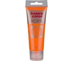 Happy Color Fluorescenciniai oranžiniai akriliniai dažai 75ml