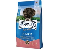 Happy Dog Sensible Junior, sausas maistas, šuniukams, 7-18 miesięcy, lašiša i bulvės, 4kg