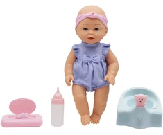 Happy Friend Gerti ir šlapintis Ines lėlė 30 cm su muzikiniu puodeliu