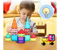 Happy Kiddo Magnetiniai blokeliai, 3D mokomieji vamzdeliai (61 elementas) PicassoTiles