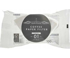Hario - PEGASUS 01 balto popieriaus filtrai - 100 vnt