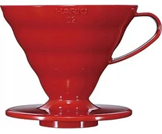 Hario V60-02 plastikinis lašintuvas raudonas