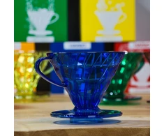 Hario Plastikowy Drip V60-02 Ocean Mėlyna - Mėlyna