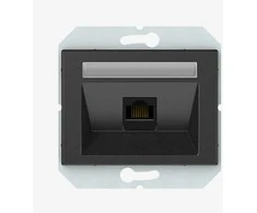Kompiuterio lizdas VILMA XP 500 be rėmelio (1xRJ45 CAT5E UTP), antracito spalvos