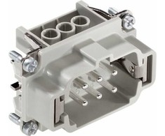 Harting 6P+PE kasetė sraigtinis vyriškas EPIC H-BE 6 SS 10190100