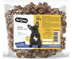 None Hau&amp;Miau Pausesnack šuo gydyti, suši - ančių ir žuvų 500g