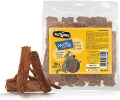 None Hau&amp;Miau Pausesnack šunų skonio, ančių juostelėmis 500g