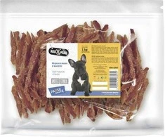 Hau&amp;Miau Pausesnack šunų skonio, minkštos antis juostelės 1kg