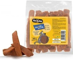 None Hau&amp;Miau Pausesnack šunų skonio, ėriukų juostelės 500g