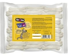 Hau&amp;Miau PRESUOTAS KAULAS Baltas 16,5 cm, 25 vnt/pak., 1,875 kg/pak.