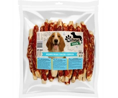 Hau&amp;Miau „Woof &amp; Miau Mr. Pretzel“ minkštos anties ir menkės juostelės, 500g