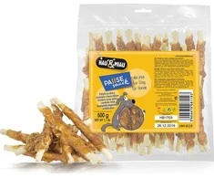 Hau&amp;Mau Hau&amp;Miau balti pagaliukai apsukti vištiena 500g