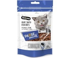 Hau&amp;Mau Hau&amp;Miau skanėstai katėms žuvies kąsneliai širdies formos 60g