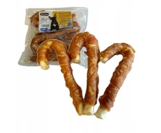 Hau&amp;Miau Pausesnack šunų skanėstai, odiniai pagaliukai, įvynioti į vištieną, 500g