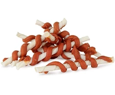 Hau&amp;Miau Pausesnack skanėstas šunims, odos lazdeles, aplietos triušienos pasta, 500g