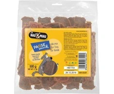 None Hau&amp;Miau Pausesnack šunų skonio, ančių juostelėmis 500g