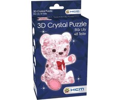 Dėlionė Hcm HCM Crystal Puzzle - Bear Lily pink - 59192