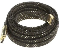 HDMI kabelis - HDMI 5m auksas (HDMI-5.0- MFL)