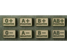 Helikon-Tex Emblemat GRUPA KRWI (komplet - 2vnt..) - PVC - Beż