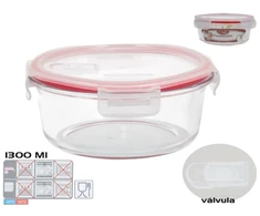 Apvali pietų dėžutė 1300 ml, 8,5 x 20 x 20 cm, KITCHEN&amp;GO