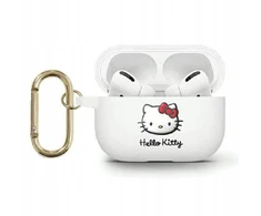 Hello Kitty HKAP23DKHSH AirPods Pro 2 (2022/2023) Dėklas baltos spalvos Silicone 3D Kitty Head