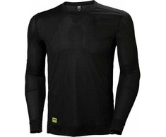 Helly Hansen Darbo aprangos „Lifa“ marškinėliai su apvalia kaklo iškirpte 75105, juodi, L dydis