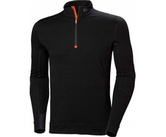 Helly Hansen Lifa Merino Zip Juodas termo marškinėliai