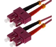 helos Helos LWL Patchkabel SC/SC Duplex 50/125µm OM4 erikaviolett 0,5m