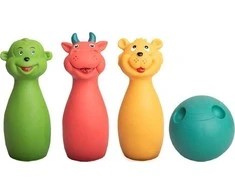 Hencz Toys Minkštas pastelinis boulingas