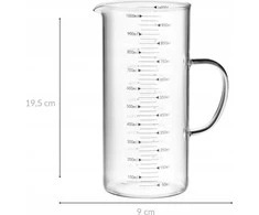 Stiklinė matuoklė-ąsotis 1l , Maku
