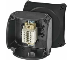 Hensel 62000340 ATEX jungiamoji dėžutė 2 ir 22 zonoms IP66 93x93x62mm juoda 5x2,5 mm2 Cu RX 0205 T