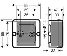 Hensel 88x88x48 mm rutulys – DE 9320 Z