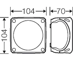 Hensel Katalizatorius 104 x 104 x 70 mm IP66 / 67 baltas KF 0400 H (62000083)