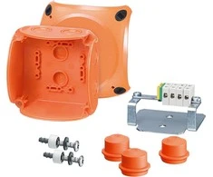Hensel 62000180 Ugniai atspari dėžutė E90 104x104x70mm IP65 5x2,5mm2 FK 0402 62000180
