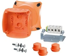 Hensel E 90 priešgaisrinė dėžutė 104x104x70mm IP65 5x4mm2 FK 0404 (62000181)