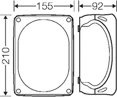 Hensel Rotary Box 210 x 155 x 92 be IP66 terminalų pilka DK 1600 GZ (62000159)