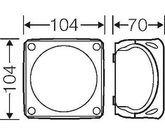 Hensel Skyriaus dėžutė 104 x 104 x 70 mm be IP66 terminalų pilka DK 0400 GZ (62000150)