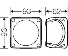 Hensel Skyriaus dėžutė 93 x 93 x 62mm be IP66 galinių įrenginių pilka DK 0200 GZ (62000147)