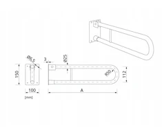 Herdegen UUWC-8 / CORRADOMED / BALTA TUALETO RANKENA 800 MM FI25